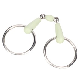 Ezweiji Horse Mouth Bit Apple Flavour Professional Stainless Steel Snaffle Bit for Training Horse Equipment (Rubber Coated Horse Bit)