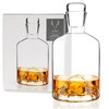 Viski Mountain, Lead-Free Crystal, Hand-Blown Decanter with Stopper, 24 Oz