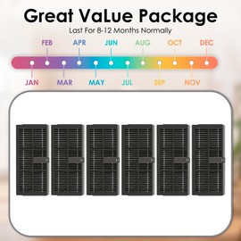 (6 Pack) X40 Ultra Replacement HEPA Filter for Dreame X40 Ultra/ L10s Pro Ultra Heat/ X30 Ultra/ L10s Ultra Gen 2/ L40 Ultra Robot Vacuum Cleaner, Filters Accessories Kit 6 Pieces, Replacement Parts