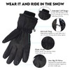 Guantes de esquí impermeables para niños, guantes de snowboard con