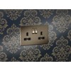 Knightsbridge 13A 2G DP Switched Socket - Antique Brass