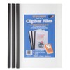 Tiger A4 Clip Bar File Xtra (50 Sheet Capacity) Document Presentation Folder in Black Pack of 3
