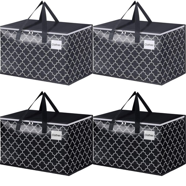 EpicTotes Extra Large Moving Bags, Heavy-Duty Storage Totes with Zipper