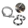 4X 3inch Stainless Steel V-Band Clamp & Flange Kit for