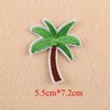 5Pcs Green Embroidered Iron On Patches DIY Accessories, Applique Coconut