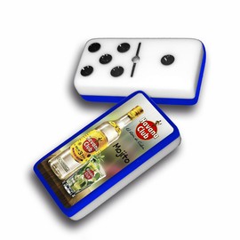 RCP PRODUCTS Dominos Set for Adults – Professional Double 9 Cuban Dominoes Set, Classic Travel Board Game with Wood Case Juegos de Mesa (Mojito)