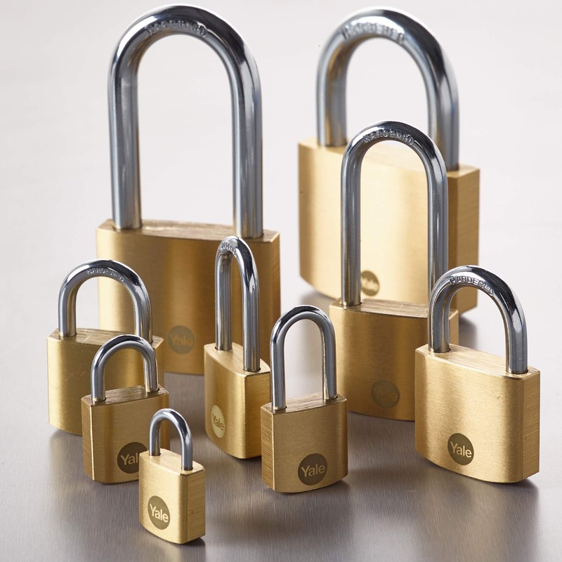 Yale Y110B/50/155/1/B Brass Padlock 50 mm Adjustable Shackle Piece 1