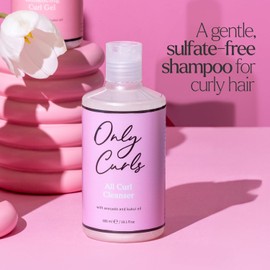 Only Curls All Curl Cleanser 300ml – Hydrating Sulfate-Free Shampoo for Defined, Soft, and Frizz-Free Curls – Vegan & Cruelty-Free Curl Care