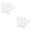 Healvian 4pairs Love Pattern Anti-uv Gloves for Nail Art Fingerless