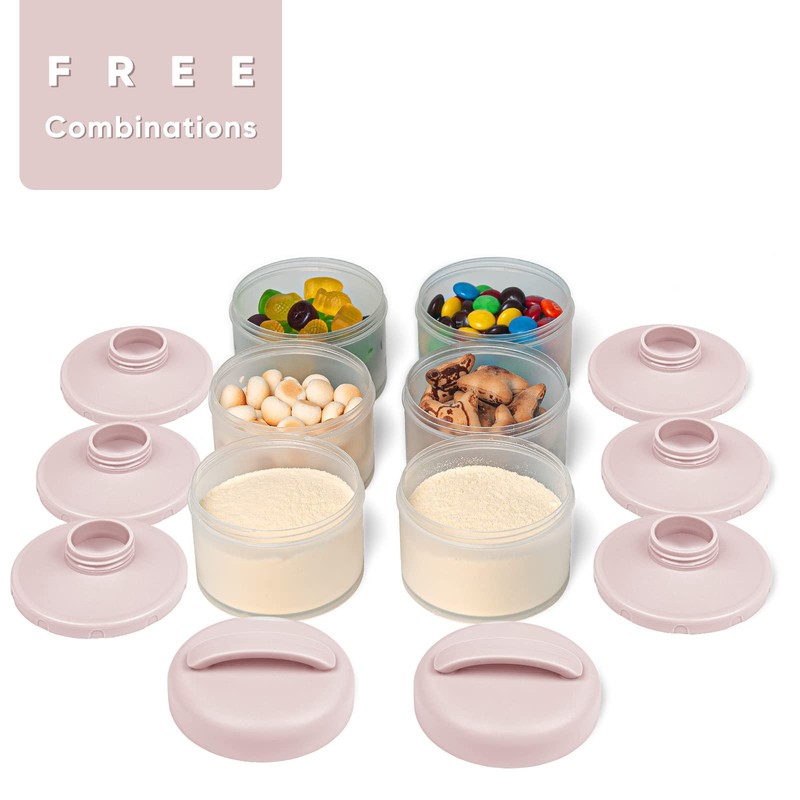 Termichy Stackable Formula Dispenser Portable Milk Powder Container, 2 Pack,