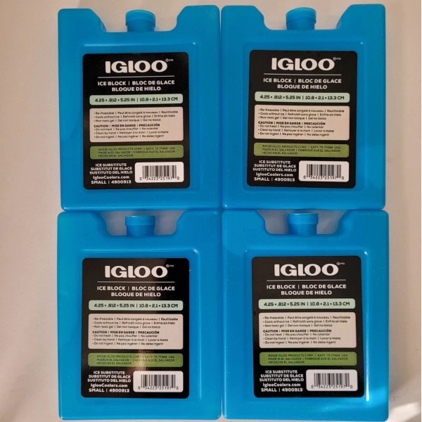 Igloo Max-Cold Small Ice Freeze Block 4 Pack  - 4.25"