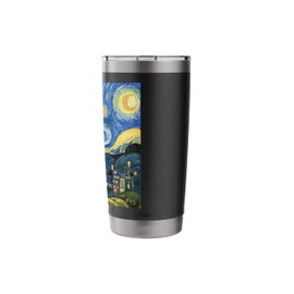 Beagle Starry Night Van Gogh Gifts Beagle Mom Beagle Dad Stainless Steel Insulated Tumbler