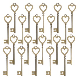 PATIKIL 20 Pcs Vintage Key Bottle Openers 3.2 x 0.8 Inch for Wedding Party Favors Rustic Decoration,Bronze N017