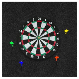 Hahafelt 1 Pcs Dart Board Backing Felt Wall Tiles Cork Dart Board Backer Alternative Self-Adhesive Wall Protectors Square Backing Tiles Dartboard Backboard Cork Alternative (24 x 24 x 0.5 Inch,Black)