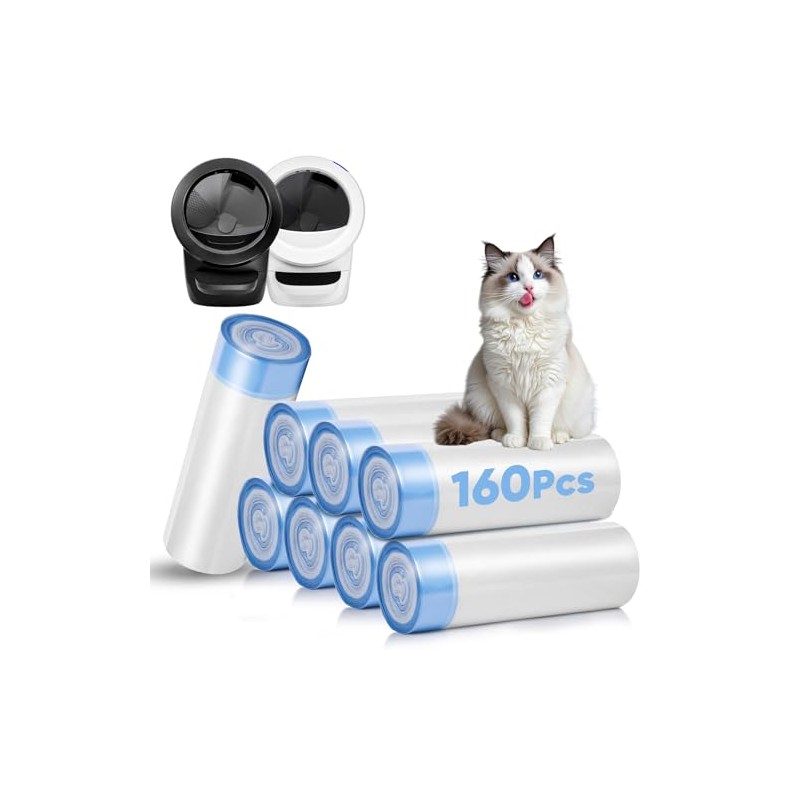 160 Count Cat Litter Box Liners Compatible with Litter Robot