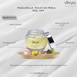 DIVYA l Mascarilla con Polvo de Perla, Antimanchas, Hidratante y Rejuvenecedora, Con Colgeno y Semilla de Uva                                         