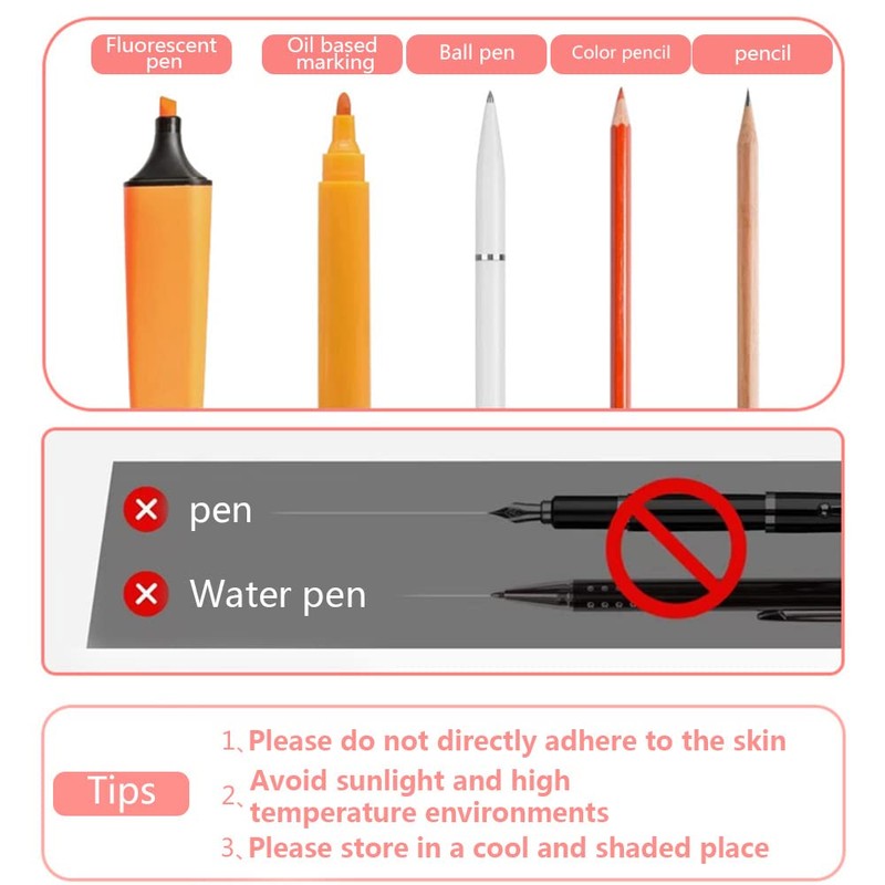 960Pcs Removable Long Strips Page Markers Underline Highlight Strips Clear