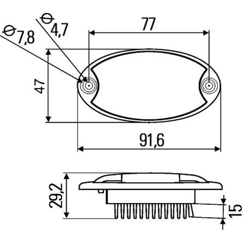 HELLA 2JA 343 570-011 Interior Light - Mini OvalLED G-LED