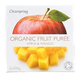 Clearspring | Apple & Mango Puree - Org | 8 x 2x100g