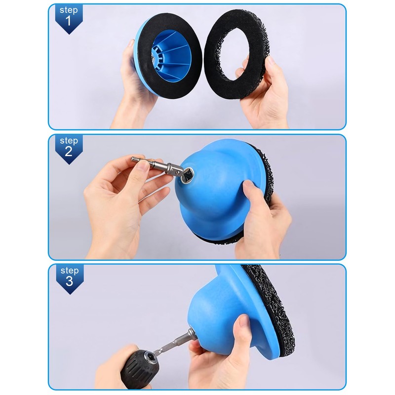 Yujncosm Wheel Hub Grinder Cleaning Tool, 6 inch Wheel Hub