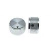 KAISH 2-Pack Stripe Design 63/64"(25mm)Diam. Aluminium Potentiometer Knobs 1/4" Universal