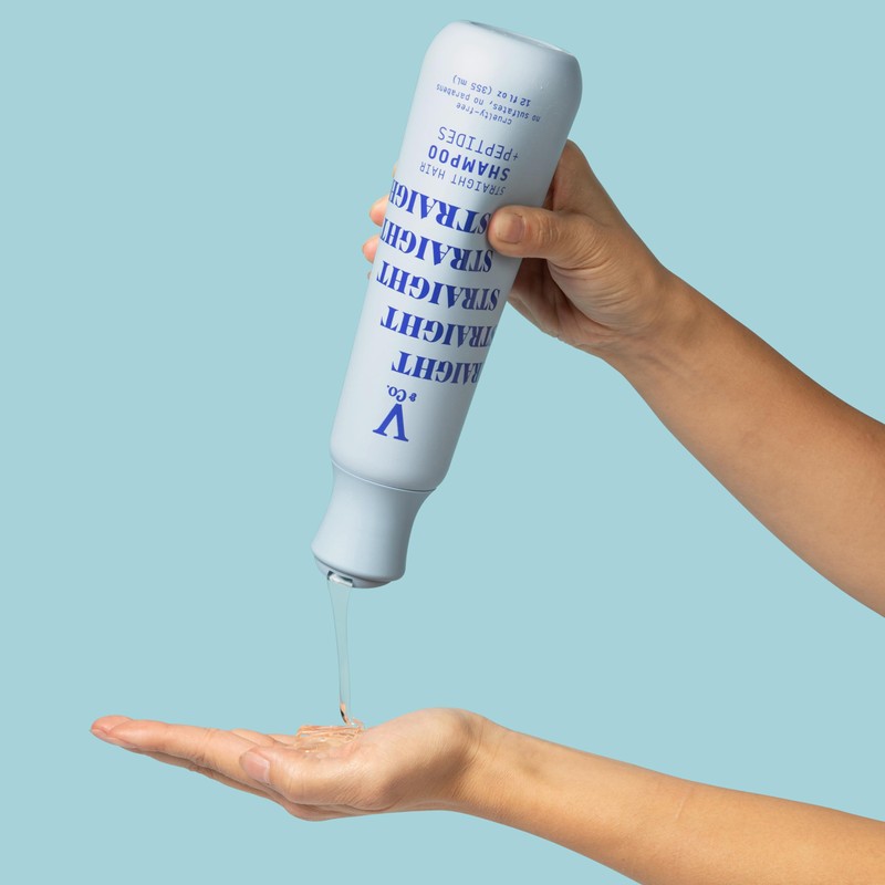 V&Co. Beauty Straight Hair Moisturizing Shampoo with Peptide Technology, 12