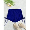 Falainetee Pantalones cortos de bikini para mujer con cordón lateral