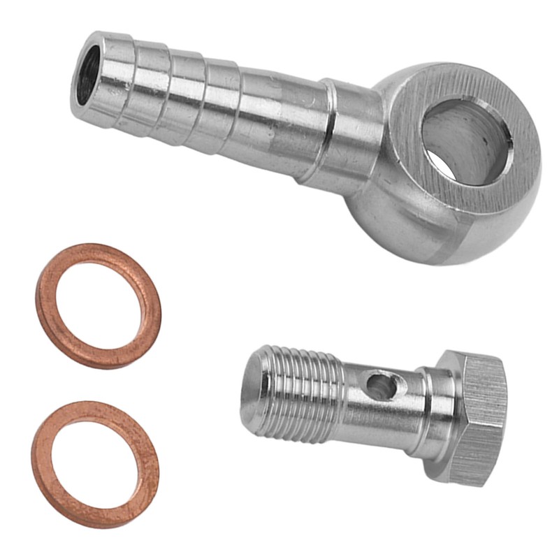 Brake Banjo Bolt M10x1.0 to 1/4 in Brake Line Banjo