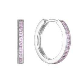 Starchenie Hoop Earrings 925 Silver with Cubic Zirconia for Women Huggie Earrings Hypoallergenic Jewellery Gift, Sterling Silver, Cubic Zirconia