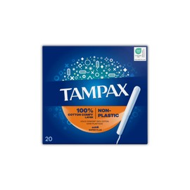 Tampons Super Plus | 100% Cotton Comfort Layer | 20 Count Each | Bundle of 4 (80 Total) | Heavy Flow, Leak Protection