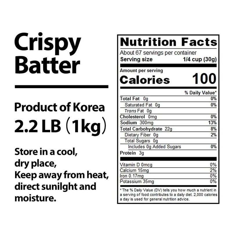 Foodrella Korean Taste Crispy Fried Chicken Crispy Batter Mix, Frying