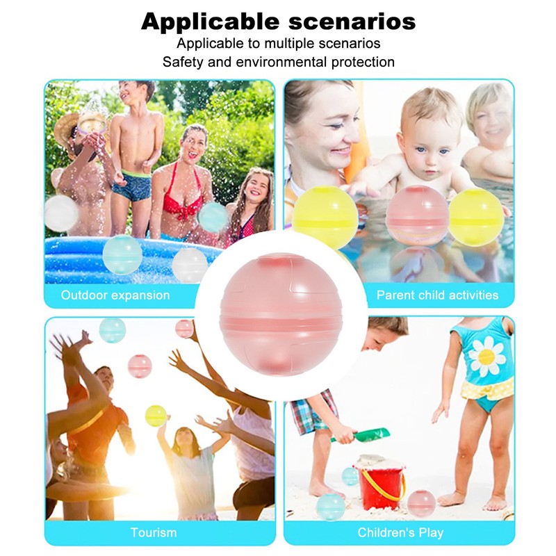 4Pcs Glowing Pool Balls Reusable Silicone Glowing Beach Ball Water