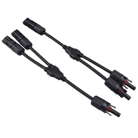 Solarsys® - 2 Pack Solar Panel Cable Professional Connector (1 to 2 Cores) Y Connectors 4mm² 1500V IP68 TÜV Certified Solar Cable Adapter