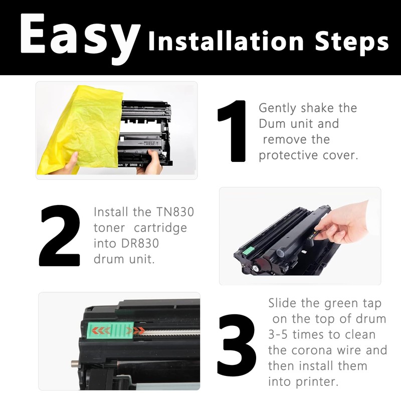 Upgraded Version DR830 Drum Unit Compatible Replacement for Brother DR-830