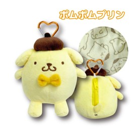Hatayama Shoji 63202410 Mascot Pouch with Carabiner, Pompompurin, Total Length 5.1 inches (13 cm)