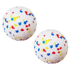 KOMUNJ 2 Pack Dog Ball Toys Indestructible, Nature Rubber High Bounce Solid, for Throw and Fetch, Durable Floating Interactive Dog Toys