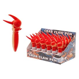 Puckator Novelty Crab Claw Pen with Pincer Action, Mixed, Length 16cm Width 3cm Depth 1.5cm