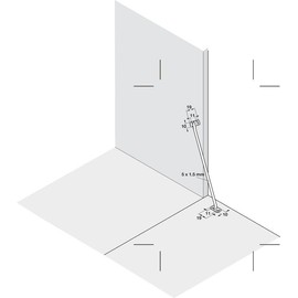 Hafele Opening limiter for furniture doors, cabinet door, door opening limiter, plastic, white, 4 pieces + screws, flap holder hinge, suitable as flap holder, cabinet door, flap fitting