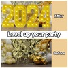 imprsv 4FT Gold Marquee Numbers,DIY Marquee Numbers Light Up Numbers