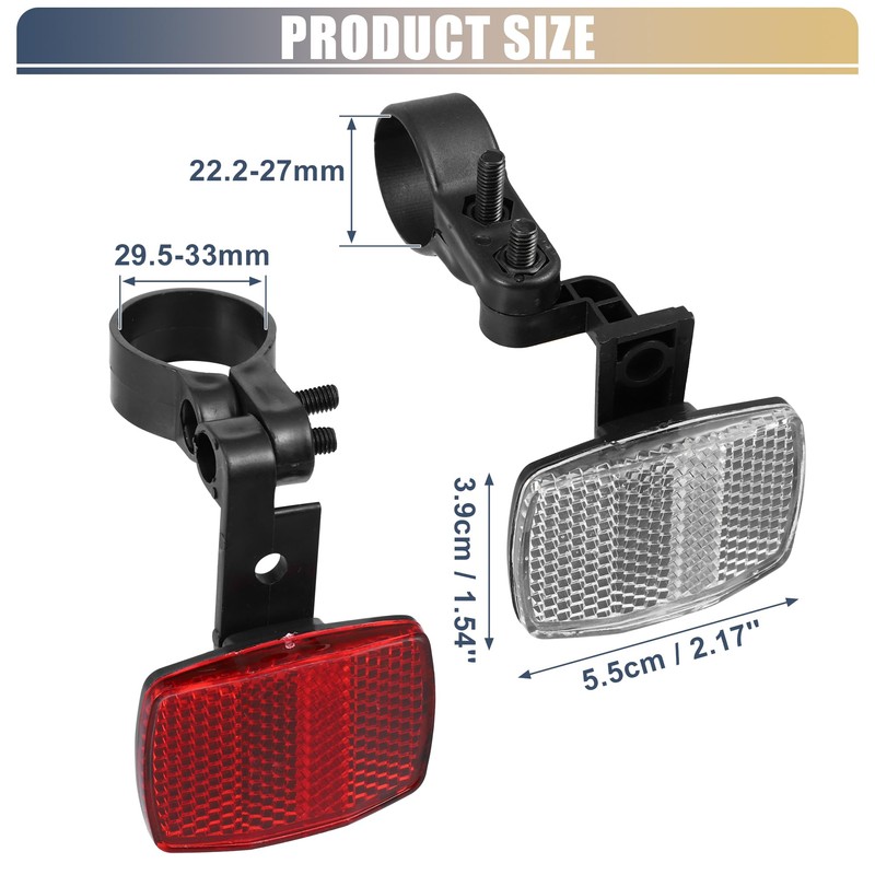 X AUTOHAUX 10pcs Bicycle Front Rear Reflector Kit Mountain Bike