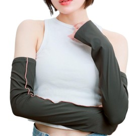 The Classic Tokyo Arm Cover, Cooling Feel, UPF50+, Smooth, Women's, UV Protection, Sun Protection, Sweat Absorbent, Quick Drying, Bi-Color, Stylish