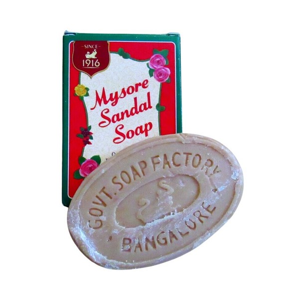 (1) One bar Mysore Sandal Soap 75g 2.65oz Sandalwood Oil Moisturizing Beauty Bar