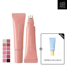Jeong Saem Mool Jung Saem Mool Lipfretion Metal Serum Gloss + Blue Chamomile Hyaluronic Acid Moisturizing Sun Cream 5ml - 6)Muted Fig / 정샘물 립프레션 메탈 세럼 글로스 + 블루캐모마일히알루론산 수분 선크림5ml - 6)뮤티드 피그