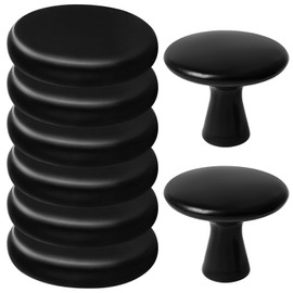 8 PCS Hot Stones, Hot Stone Massage Kit, Massage Accessories for Home, Includes 6 Hot Rocks and 2 Mushroom Shape Massagers, Black Polished Bian Stone for Deep Muscle Relaxation