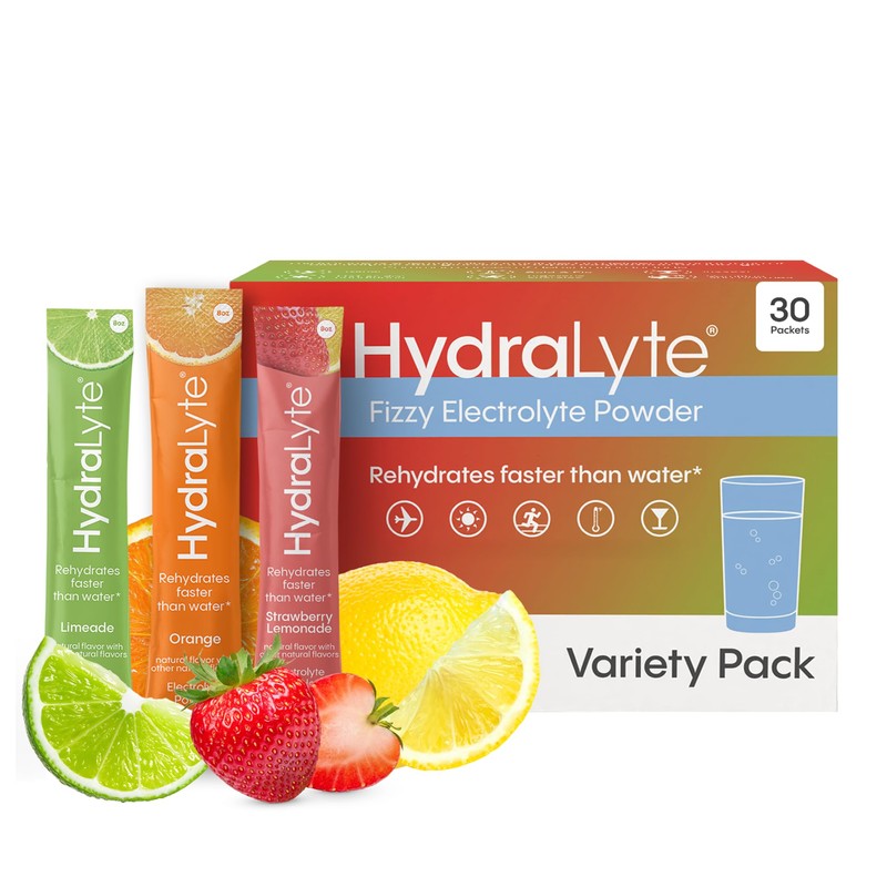 Hydralyte Rehidratación rápida baja en azúcar - Sobres de electrolitos