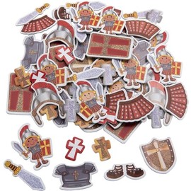 Fun Express Armor of GOD Glitter Shape ASST - Craft Supplies - 72 Pieces