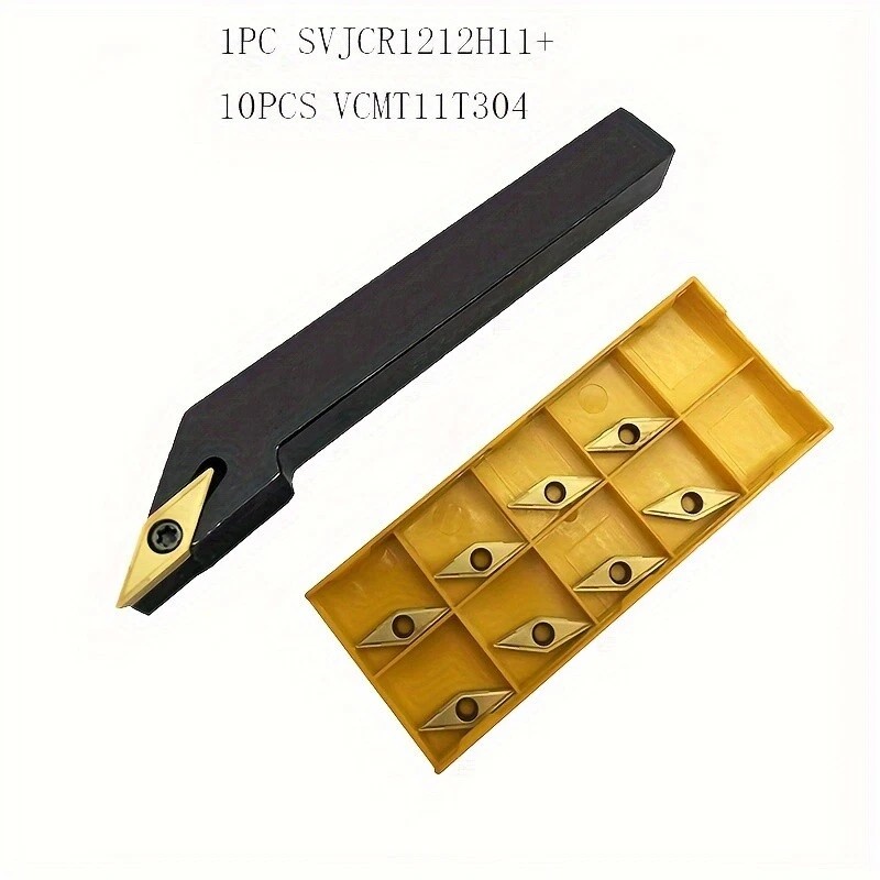 SVJCR1212H11 right hand 1/2" Indexable Lather Turning Tool Holder+10x VCMT110304