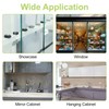 UFURMATE 8Pcs Glass Finger Edge Pull Cabinet Finger Pull Handle