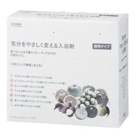 Cainz Bath Salt, Transparent Type, 14 Packets, 7 Types x 2 Packets, Fruity Aroma, Natural Vegetable Oil, Aroma, Fatigue Recovery, Individual Packaging