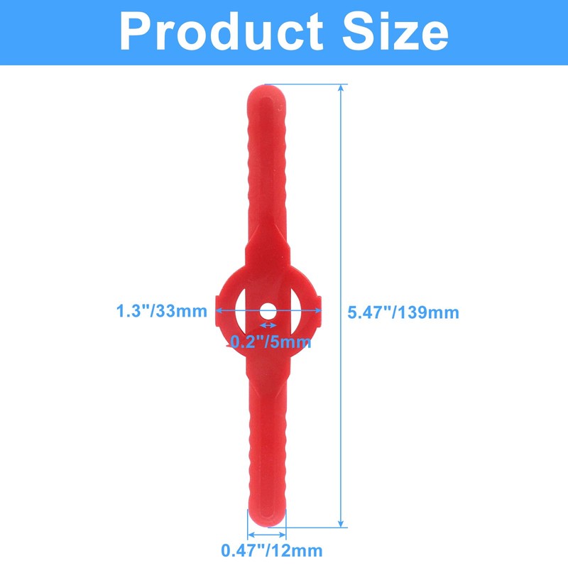 Coufce 36 Pcs Plastic Weed Wacker Head Blades Red Replacement